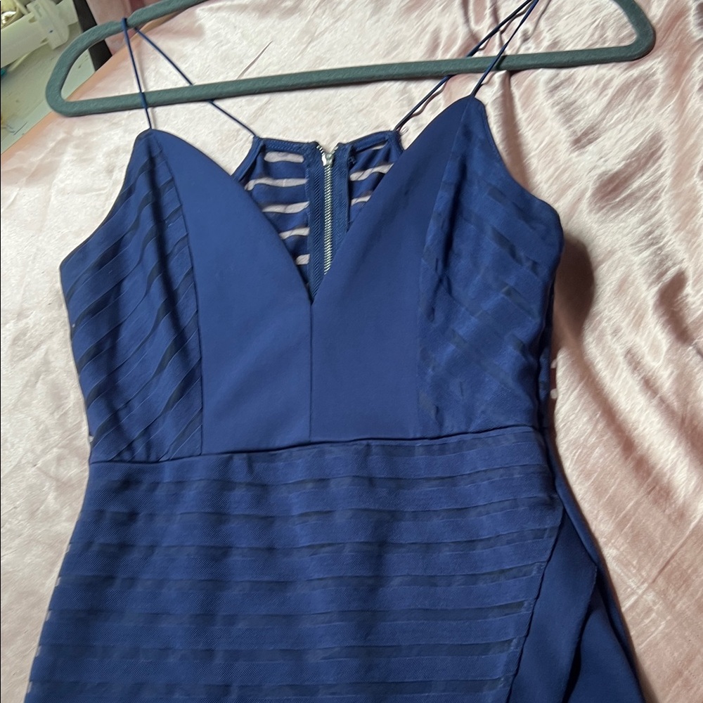 Charlotte Russe Navy Backless Dress